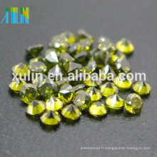 couleur verte cz pierres précieuses Chine zircone cubique